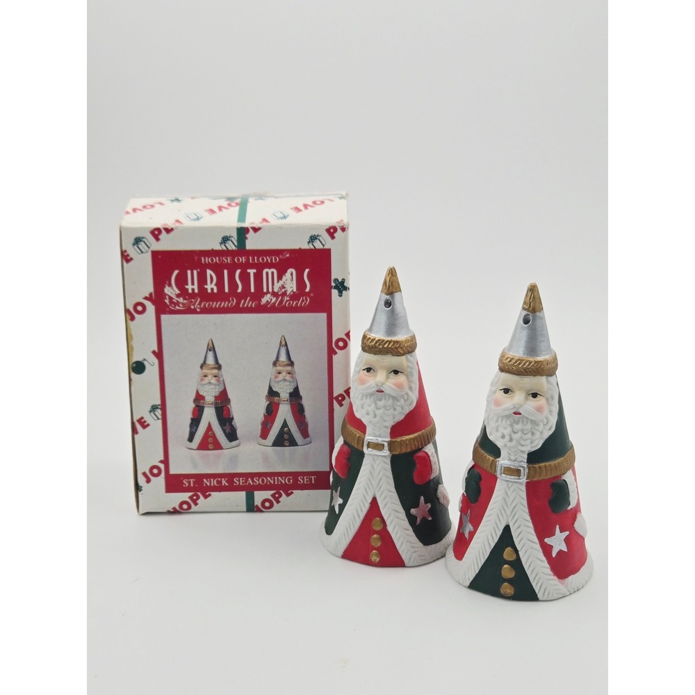 House of Lloyd Christmas Around the World St Nick Salt Pepper Shaker Set 530687